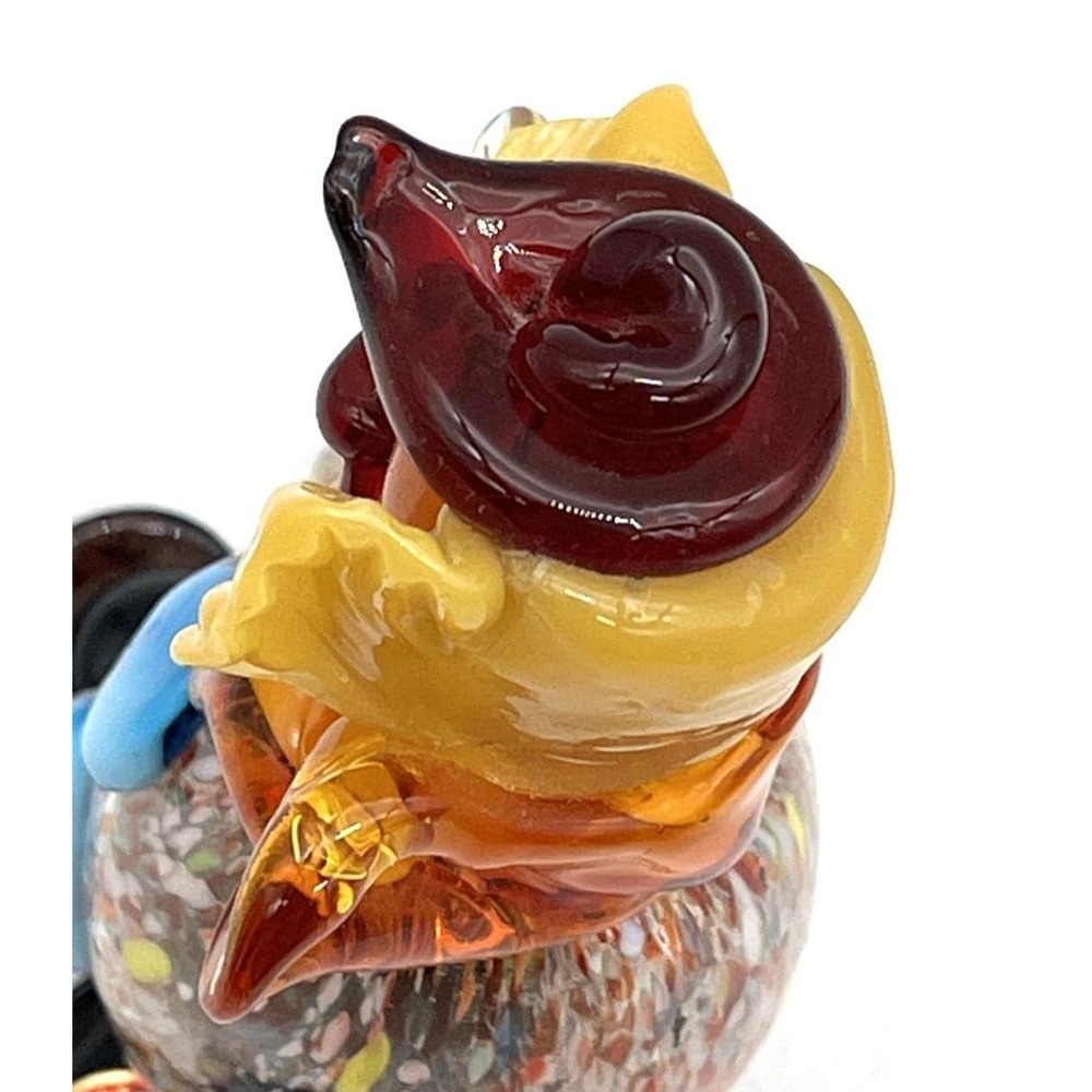 Murano Art Glass Clown Figurine Italy Hand Blown Multicolor Vintage Decor 6.5" - Picture 7 of 8